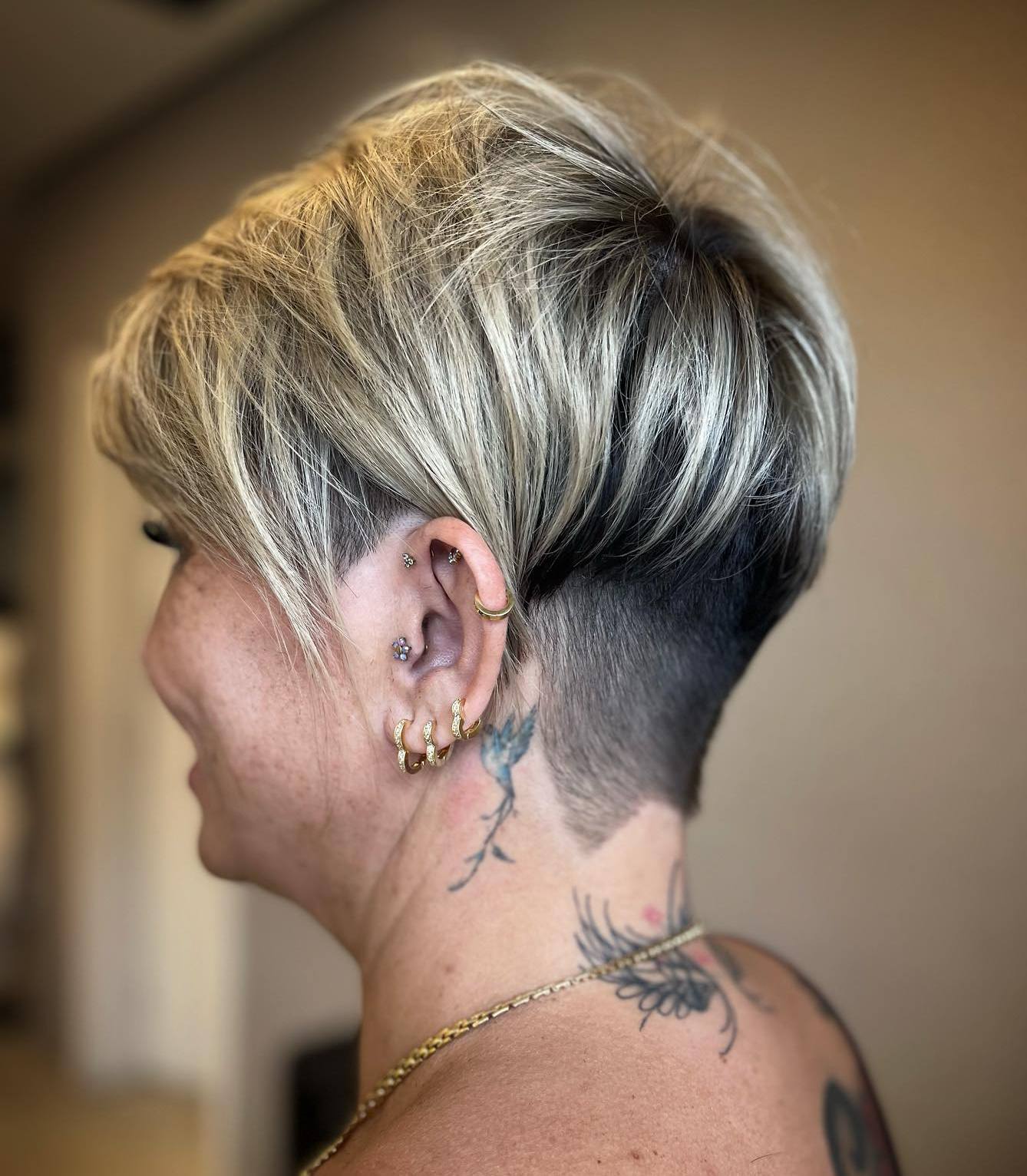 Tousled Pixie with Shaved Nape